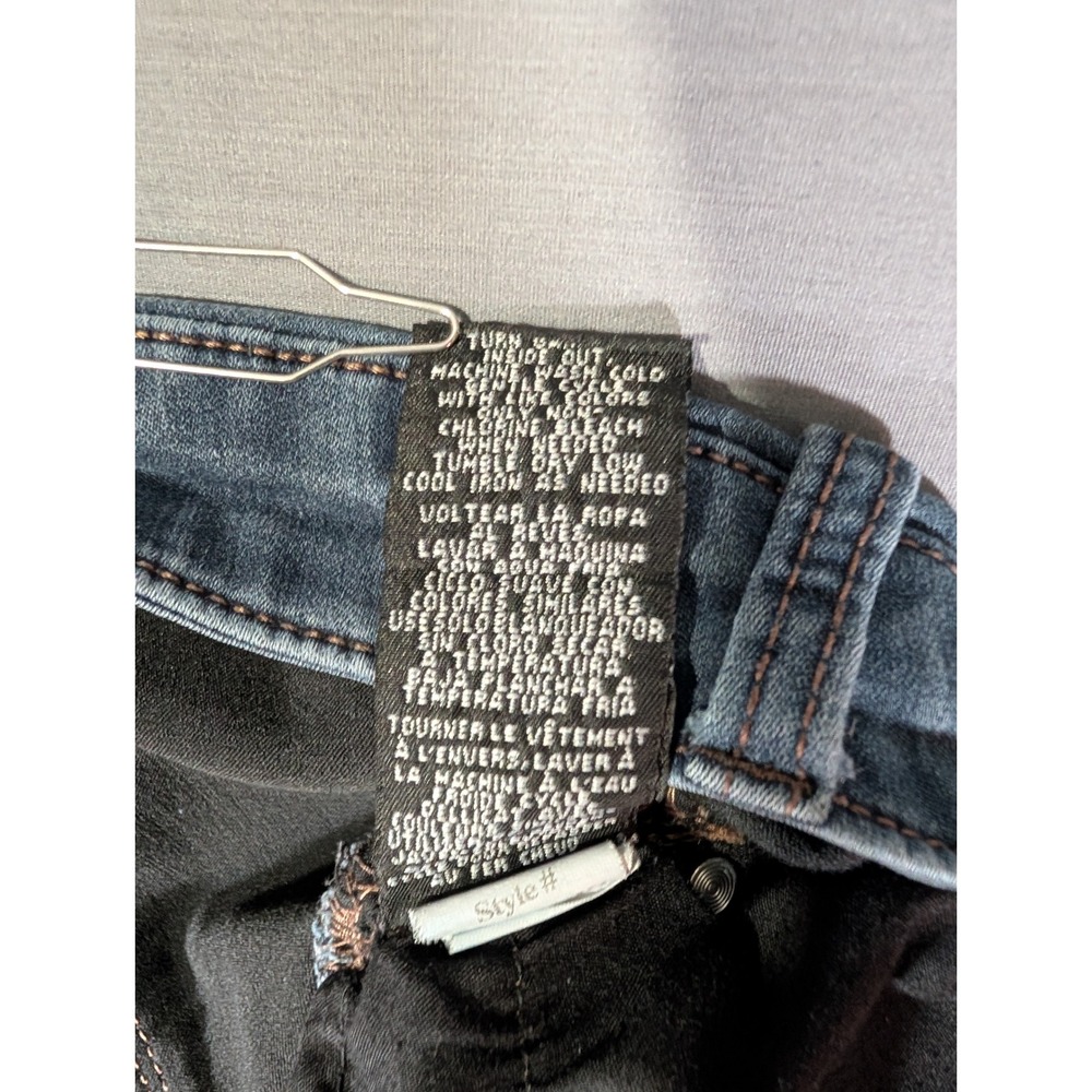 1822 Denim Skinny Jeans Medium Wash Blue Mid Rise Stretch Size 12 - Picture 5 of 7